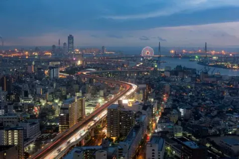 Blue hour in Osaka