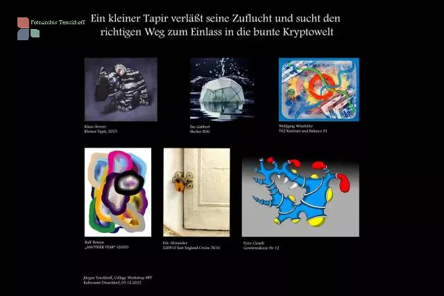 Collage des Workshops "Grundlagen NFTs für Künstlerinnen und Künstler"