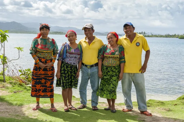 The friendly crew of our accommodation