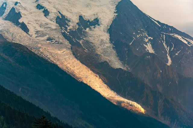 Gletscher im Abendrot