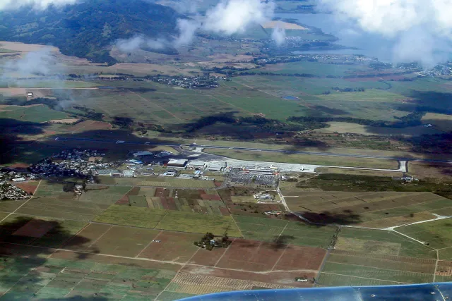 The coast of Mauritius from the plane