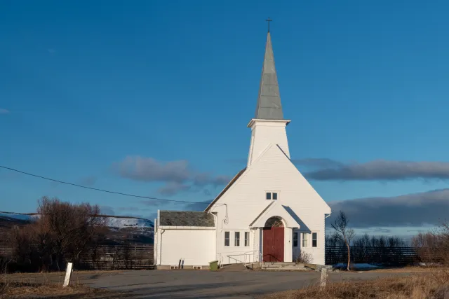 The church in Vadsø on the Barents Sea