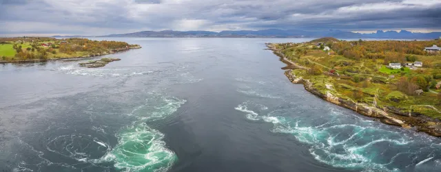 Der Saltstraumen, der stärkste Gezeitenstrom der Welt.